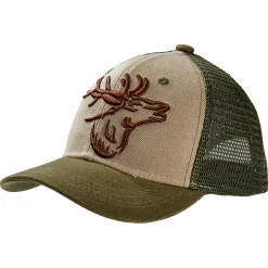 Mesh Cap "Hirsch" Unisex (Beige/Oliv)