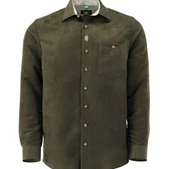 OS Trachten Hemd 1/1 Arm Regular Fit Herren (Trachtengrün)