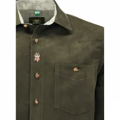 OS Trachten Hemd 1/1 Arm Regular Fit Herren (Trachtengrün)