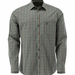 OS Trachten Hemd 1/1 Arm Slim Fit Herren (Oliv)