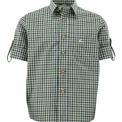 OS Trachten Skimli Hemd 1/1 Arm Kinder (Dunkelgrün)