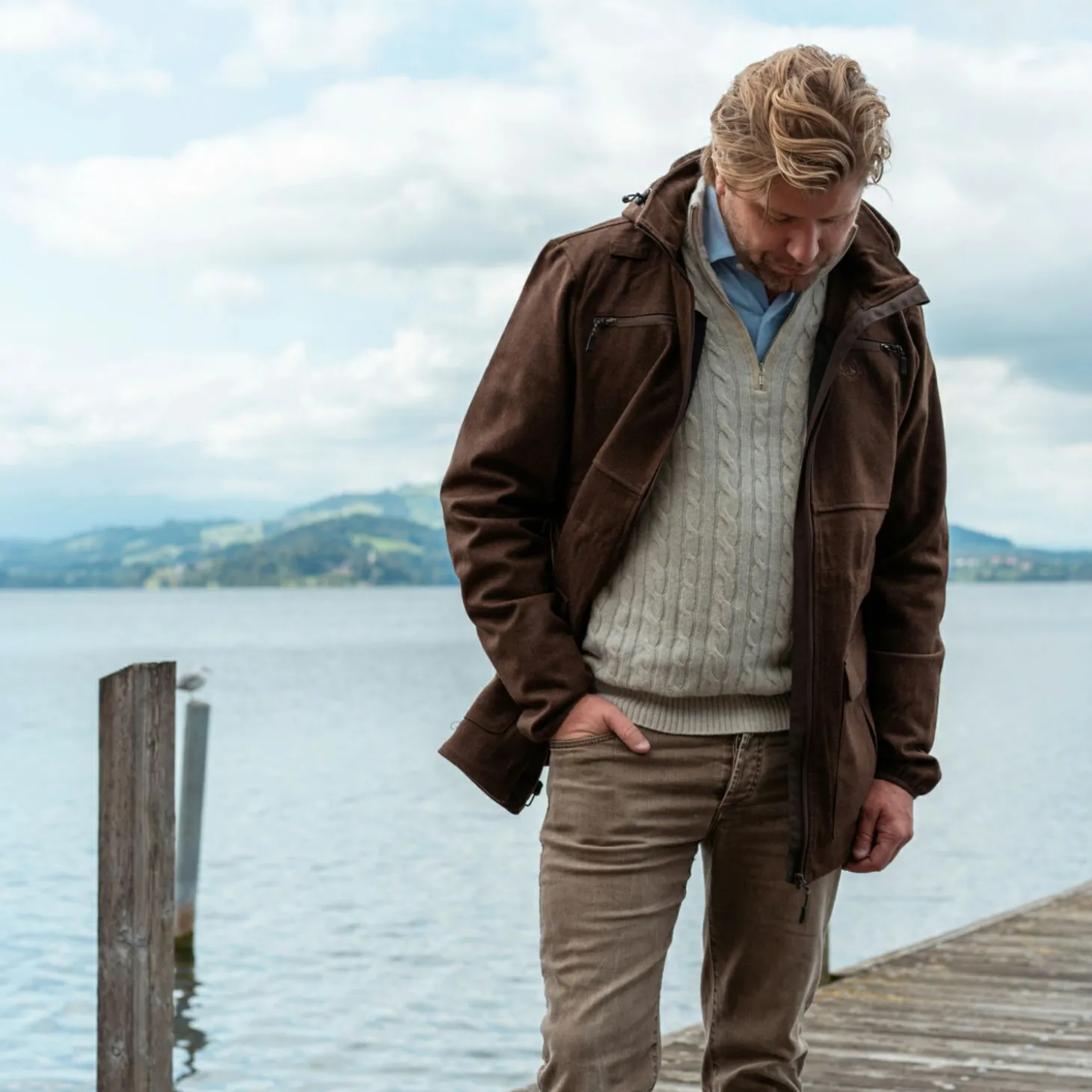 Ostermayer Jagd Lodenjacke HUBI Herren (Braun)