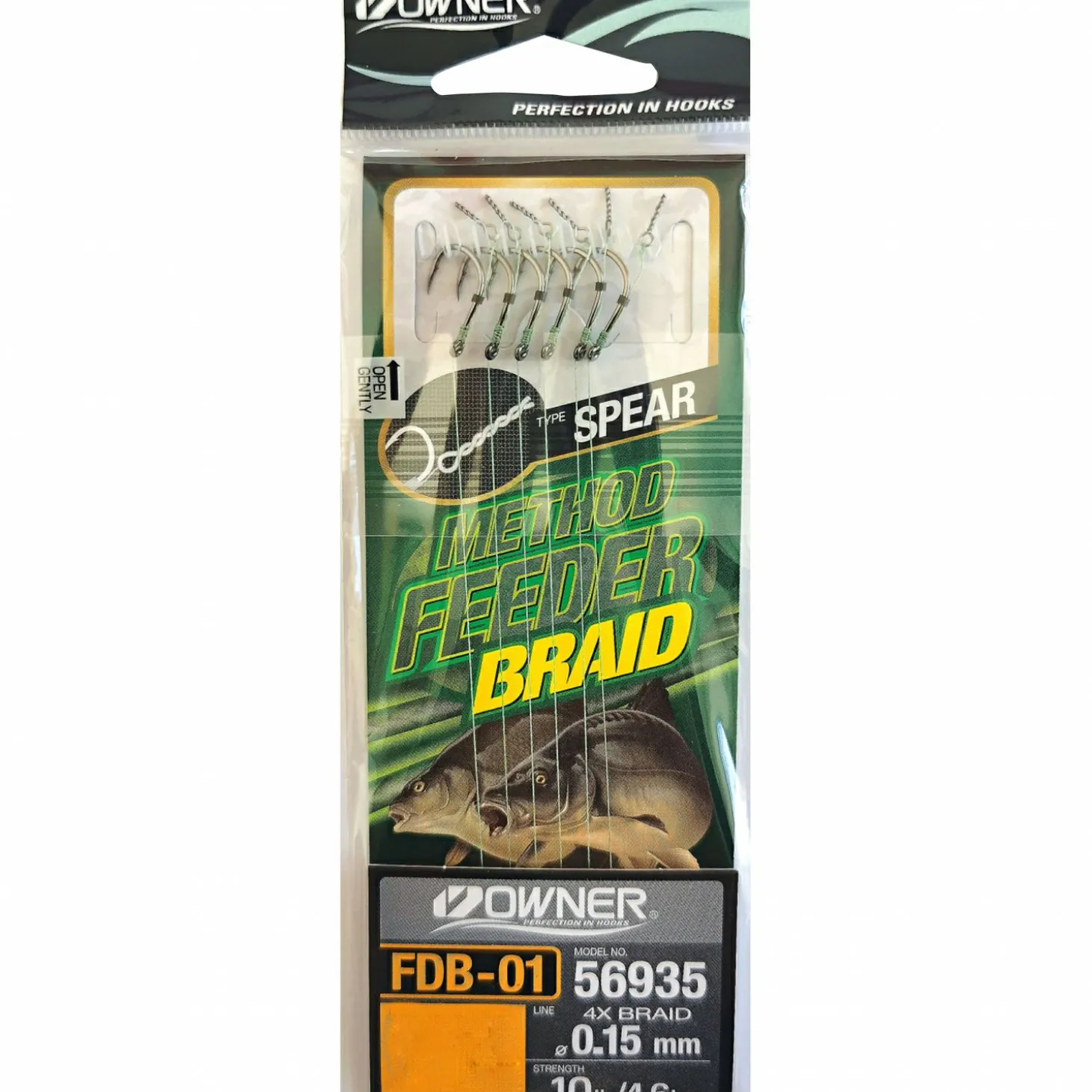 Owner Owner Method Feeder Haken mit 4-Fach geflochtener Schnur (Speer)