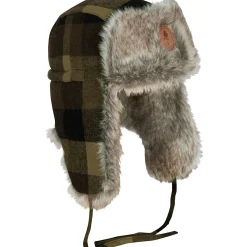 Pinewood Classic Checked Fur Hat Unisex (Green/Black)