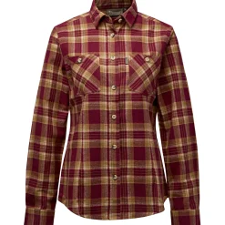 Pinewood Felicia Shirt Damen (Burgundy/Olive Green)