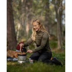 Pinewood Finnveden Hybrid Power Fleece Jacke Damen (Olive)