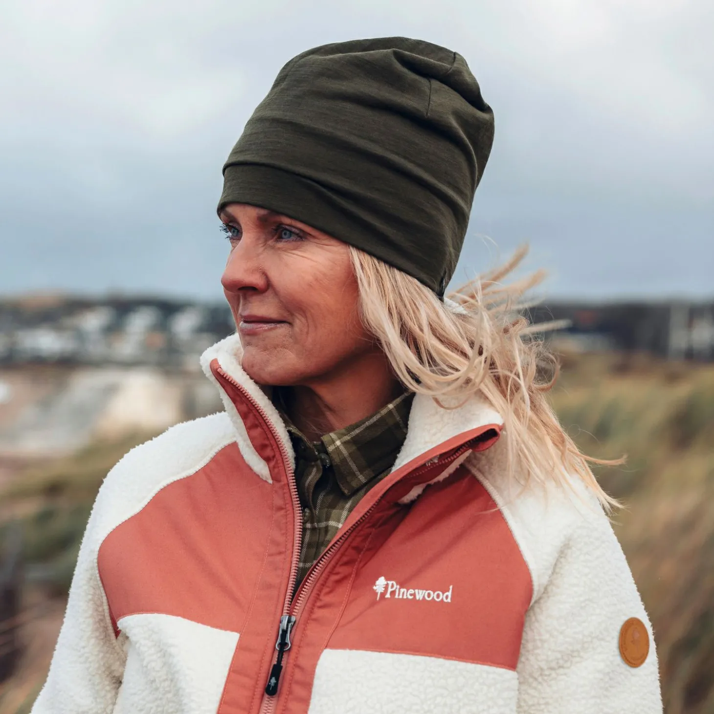 Pinewood Merino Wool Beanie Unisex (Olive Green)