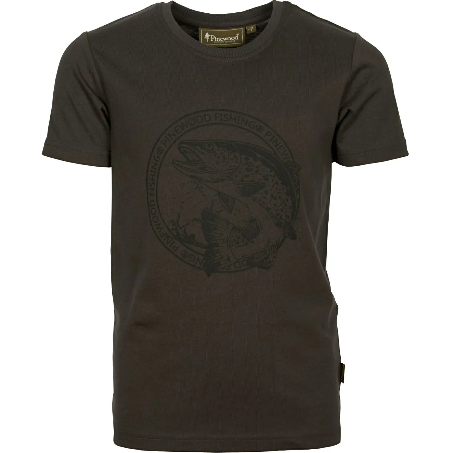 Pinewood Salmon Fish T-Shirt Kinder (D.Anthracite)