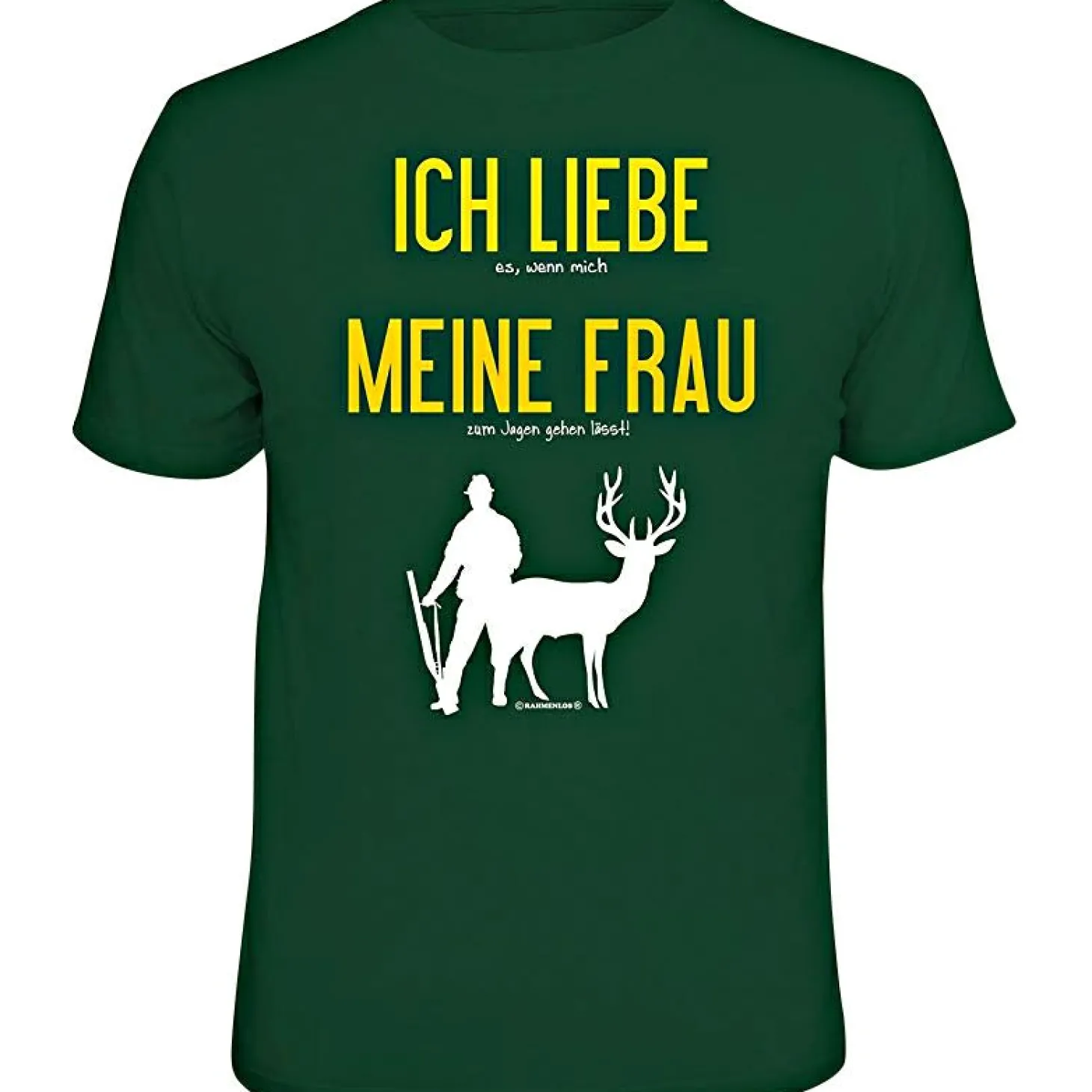 Rahmenlos "Ich liebe es, wenn mich meine Frau…" T-Shirt Herren (Grün)