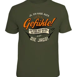 Rahmenlos "Ja, ich habe auch Gefühle" T-Shirt Unisex (Oliv)