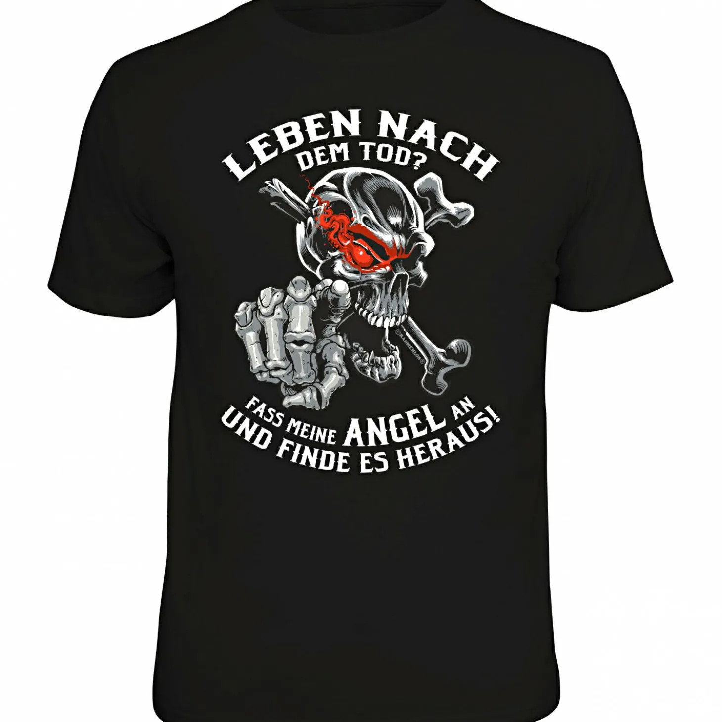 Rahmenlos "Leben nach dem Tod?" T-Shirt Herren (Schwarz)