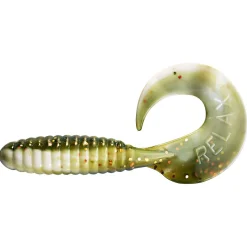 ShadXperts Twister Xtra Fat Grub 5,5 (Weiß/Oliv/Glitter)