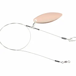 Shirasu 7x7 Niroflex Hechtvorfach mit kugelgelagertem Spinnerblatt (Kupfer)