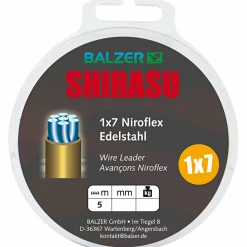 Shirasu 1x7 Stahlvorfach (Unbeschichtet)