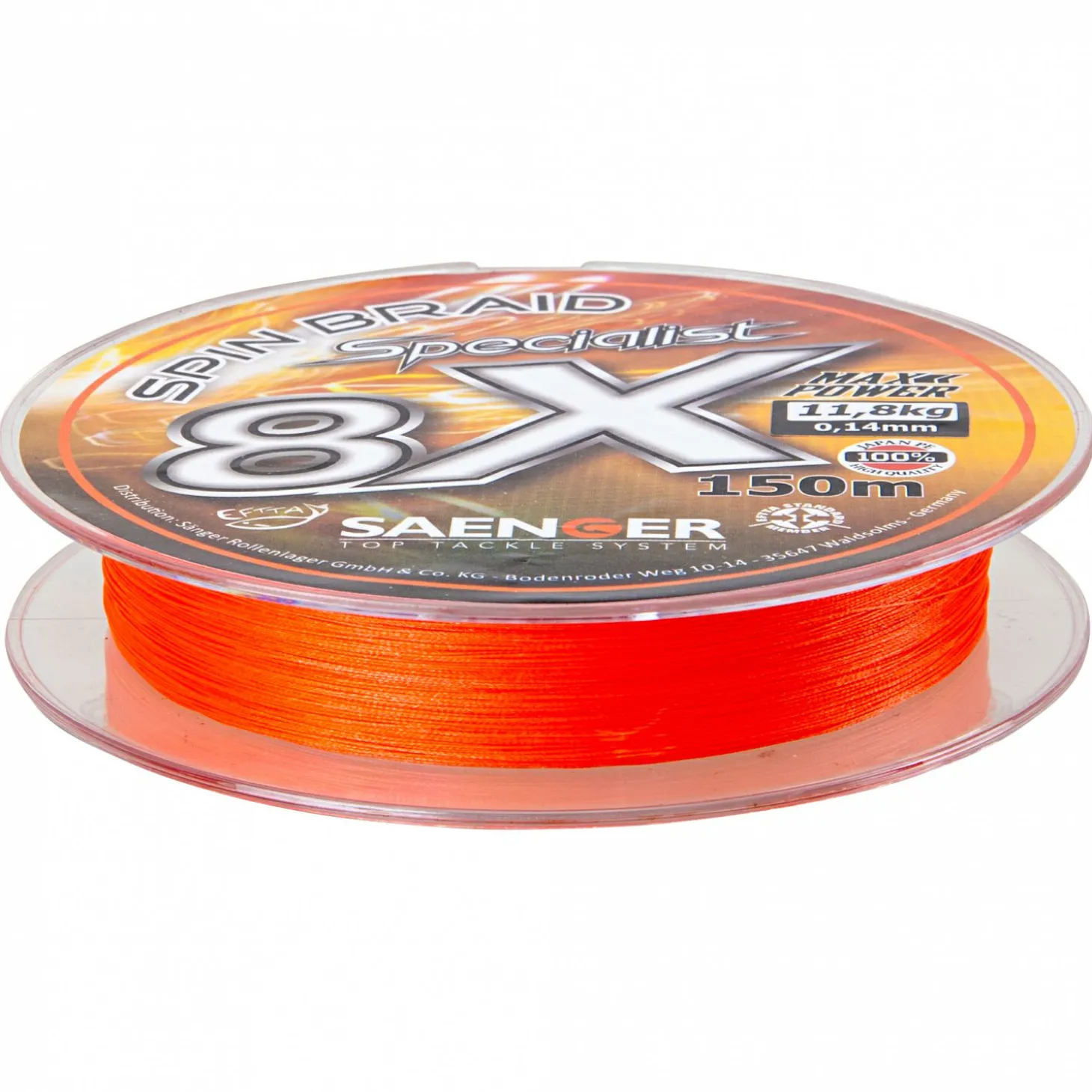 Sänger Angelschnur Spin Braid Specialist 8x (fluo/orange)
