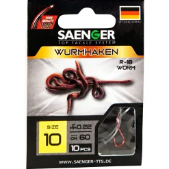 Sänger Zielfisch-Haken, gebunden (Wurmhaken R-18)