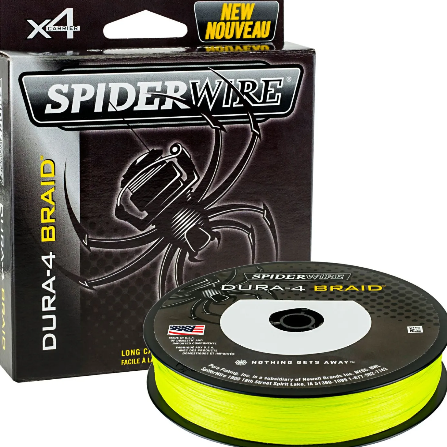 Spiderwire Angelschnur Dura 4 (Yellow, 150 m)