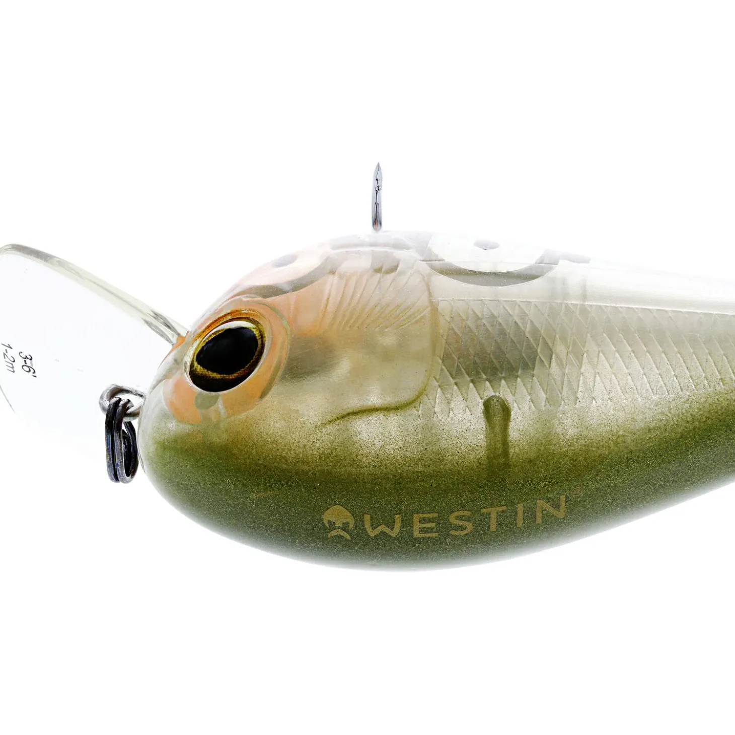 Westin Wobbler Bassbite Squarebill (Clear Olive)