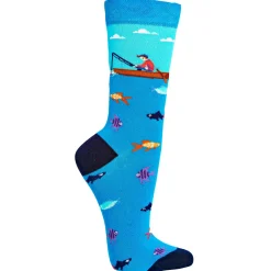 Wowerat Sneakers Socks4Fun, m. Angler-Motiv (Blau)